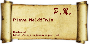 Pleva Melánia névjegykártya